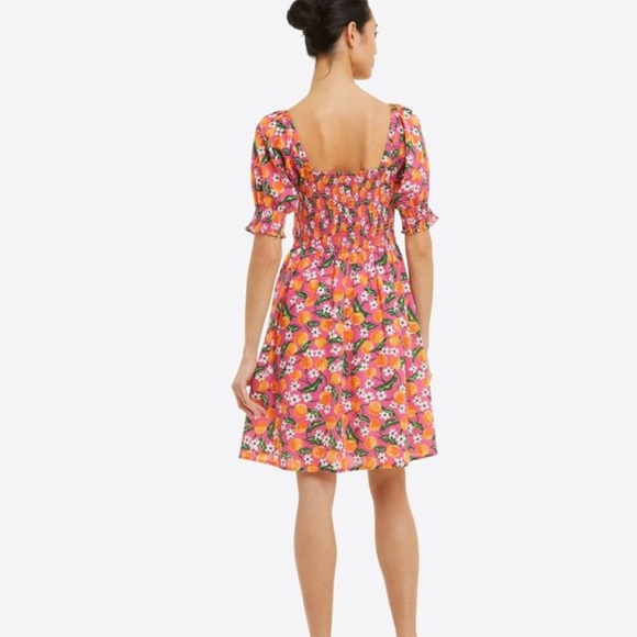 Cam Smocked Dress in Orange Blossom - Picture 3 of 5